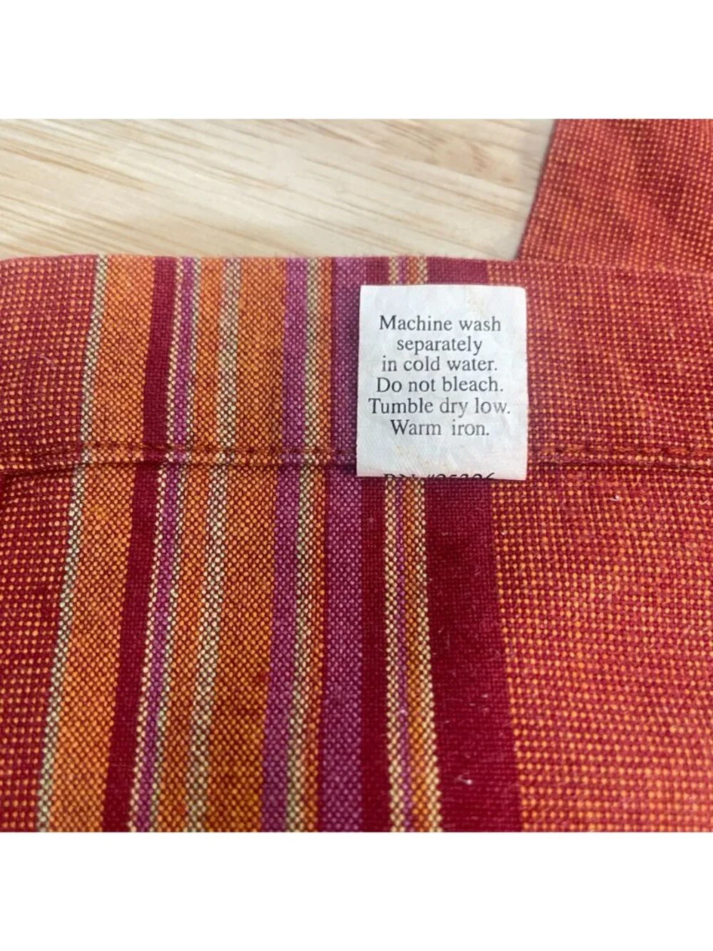 World Market Sunset Striped Cloth Dinner Napkins 19x19 India Fall Southwest 4